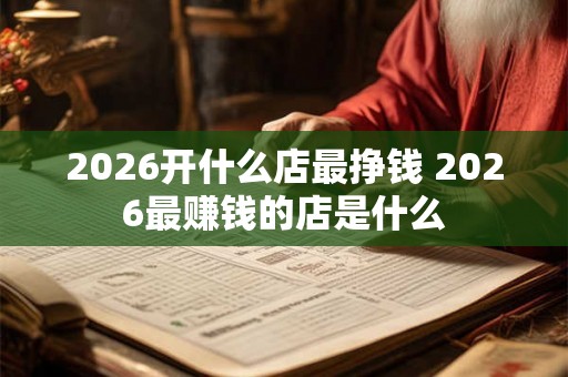 2026开什么店最挣钱 2026最赚钱的店是什么
