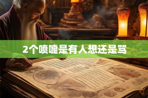 2个喷嚏是有人想还是骂