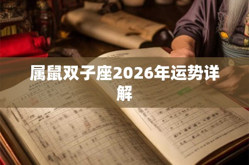 属鼠双子座2026年运势详解