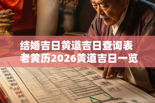 结婚吉日黄道吉日查询表  老黄历2026黄道吉日一览表