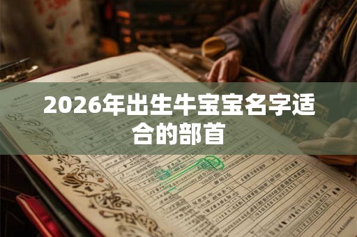 2026年出生牛宝宝名字适合的部首