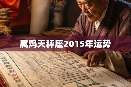 属鸡天秤座2015年运势