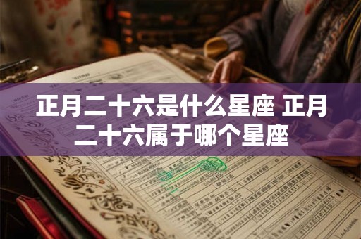 正月二十六是什么星座 正月二十六属于哪个星座 正月二十六是什么星座 正月二十六属于哪个星座