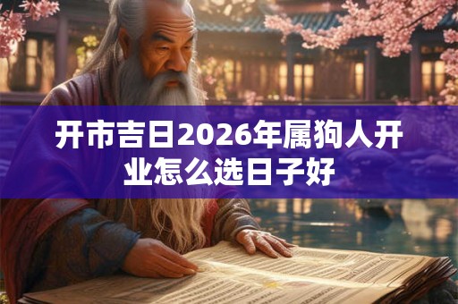 开市吉日2026年属狗人开业怎么选日子好 开市吉日2026年属狗人开业怎么选日子好