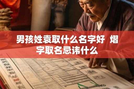 男孩姓袁取什么名字好  熠字取名忌讳什么