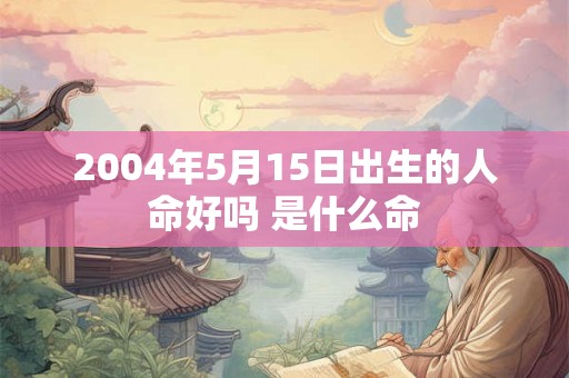 2004年5月15日出生的人命好吗 是什么命 2004年5月15日出生的人命好吗 是什么命