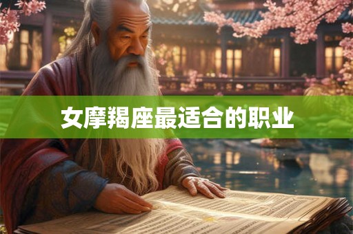 女摩羯座最适合的职业