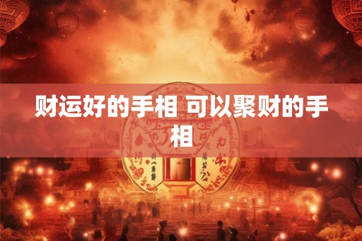财运好的手相 可以聚财的手相