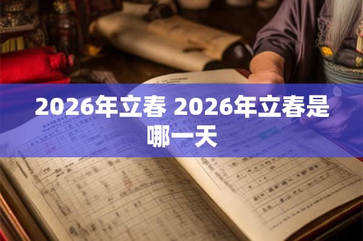 2026年立春 2026年立春是哪一天