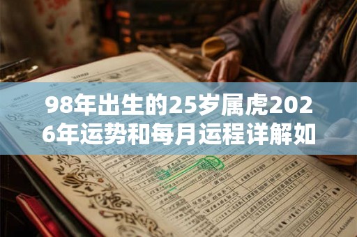 98年出生的25岁属虎2026年运势和每月运程详解如何