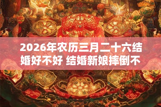 2026年农历三月二十六结婚好不好 结婚新娘摔倒不吉利吗
