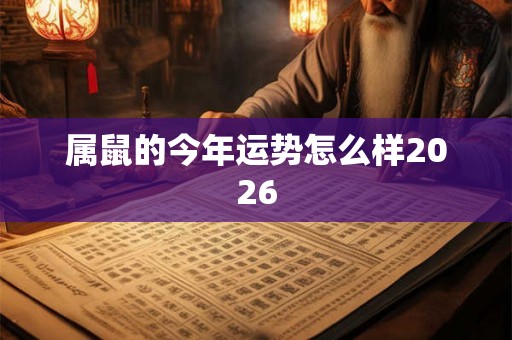 属鼠的今年运势怎么样2026