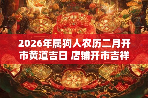 2026年属狗人农历二月开市黄道吉日 店铺开市吉祥日