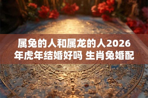 属兔的人和属龙的人2026年虎年结婚好吗 生肖兔婚配谁合适 属兔的人和属龙的人2026年虎年结婚好吗 生肖兔婚配谁合适