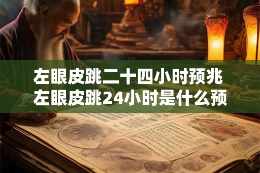 左眼皮跳二十四小时预兆 左眼皮跳24小时是什么预兆