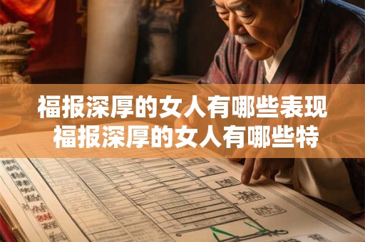 福报深厚的女人有哪些表现 福报深厚的女人有哪些特征