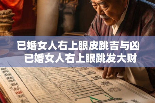已婚女人右上眼皮跳吉与凶 已婚女人右上眼跳发大财 已婚女人右上眼皮跳吉与凶 已婚女人右上眼跳发大财