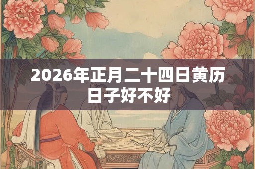 2026年正月二十四日黄历日子好不好