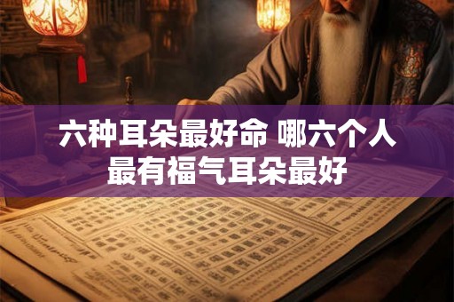六种耳朵最好命 哪六个人最有福气耳朵最好 六种耳朵最好命 哪六个人最有福气耳朵最好