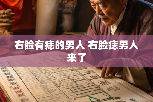 右脸有痣的男人 右脸痣男人来了 右脸有痣的男人 右脸痣男人来了