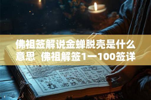 佛祖签解说金蝉脱壳是什么意思 佛祖解签1一100签详解 佛祖签解说金蝉脱壳是什么意思 佛祖解签1一100签详解