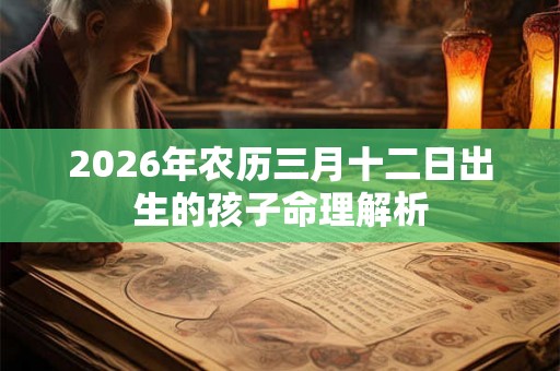 2026年农历三月十二日出生的孩子命理解析 2026年农历三月十二日出生的孩子命理解析