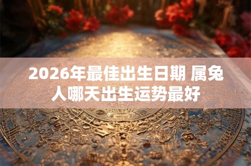 2026年最佳出生日期 属兔人哪天出生运势最好 2026年最佳出生日期 属兔人哪天出生运势最好