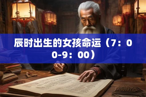 辰时出生的女孩命运（7：00-9：00）
