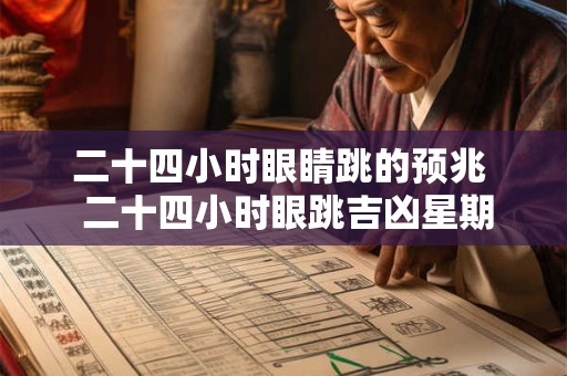 二十四小时眼睛跳的预兆  二十四小时眼跳吉凶星期