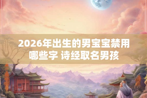 2026年出生的男宝宝禁用哪些字 诗经取名男孩
