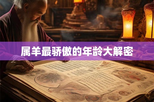 属羊最骄傲的年龄大解密 属羊最骄傲的年龄大解密