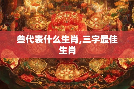 叁代表什么生肖,三字最佳生肖 叁代表什么生肖,三字最佳生肖