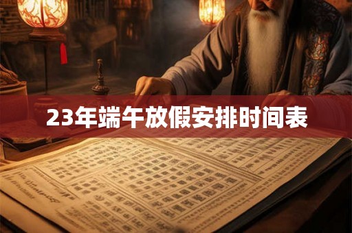 23年端午放假安排时间表