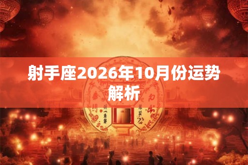 射手座2026年10月份运势解析