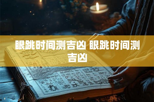 眼跳时间测吉凶 眼跳时间测吉凶