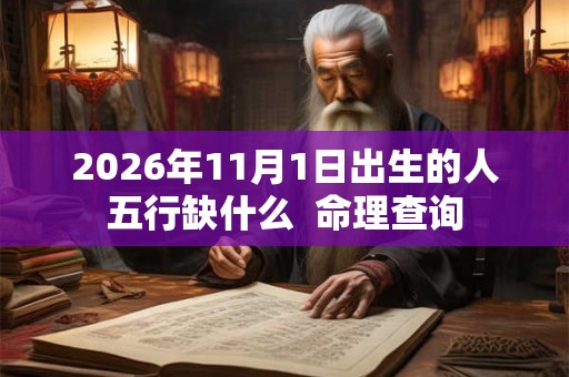 2026年11月1日出生的人五行缺什么  命理查询