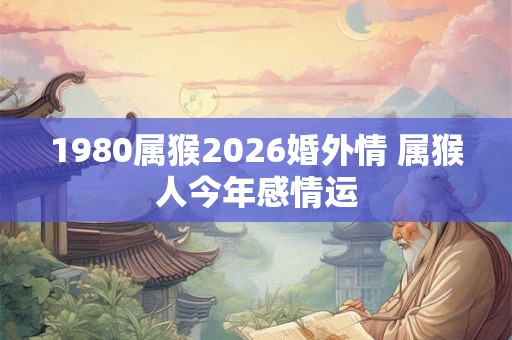 1980属猴2026婚外情 属猴人今年感情运