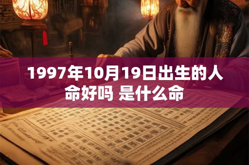 1997年10月19日出生的人命好吗 是什么命