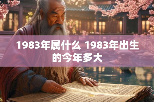 1983年属什么 1983年出生的今年多大