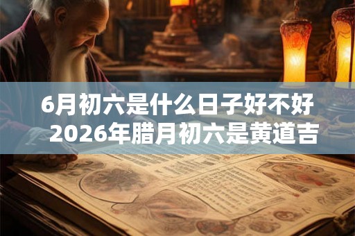 6月初六是什么日子好不好  2026年腊月初六是黄道吉日吗