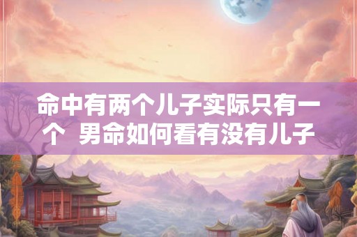 命中有两个儿子实际只有一个  男命如何看有没有儿子