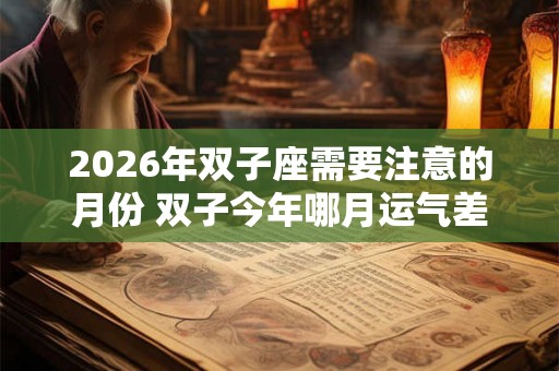 2026年双子座需要注意的月份 双子今年哪月运气差