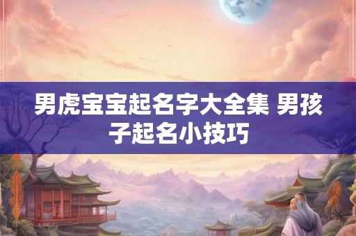 男虎宝宝起名字大全集 男孩子起名小技巧