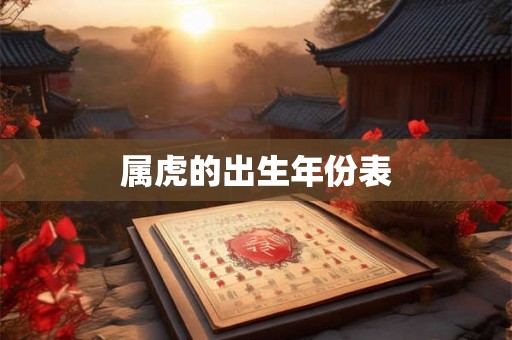 属虎的出生年份表