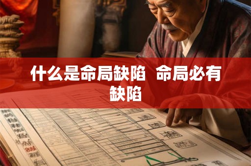 什么是命局缺陷  命局必有缺陷