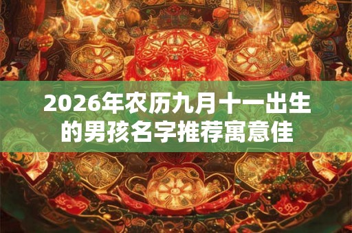 2026年农历九月十一出生的男孩名字推荐寓意佳