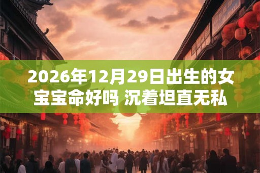 2026年12月29日出生的女宝宝命好吗 沉着坦直无私
