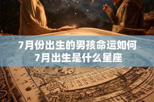 7月份出生的男孩命运如何 7月出生是什么星座