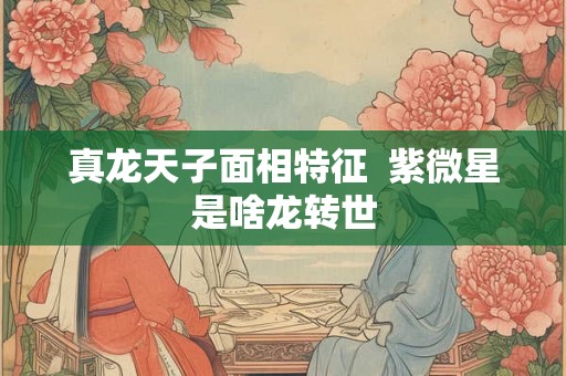 真龙天子面相特征 紫微星是啥龙转世 真龙天子面相特征 紫微星是啥龙转世