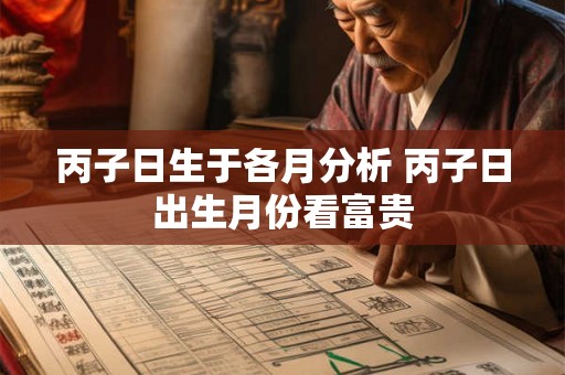 丙子日生于各月分析 丙子日出生月份看富贵